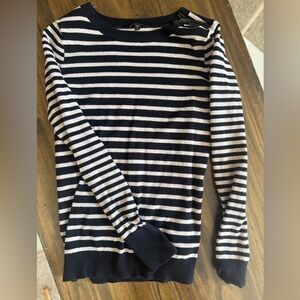 Express Black and White Striped Sweater